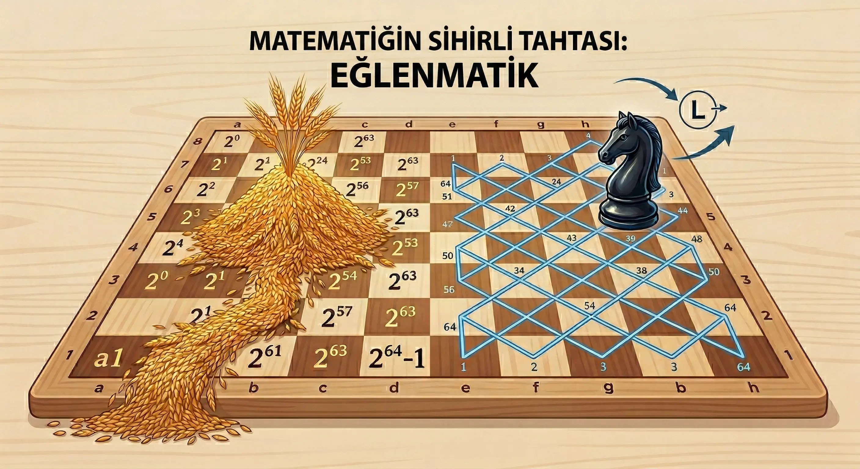 Satranç Tahtasının Gizemli Dünyası: Buğday Efsanesi ve Atın Yolculuğu
