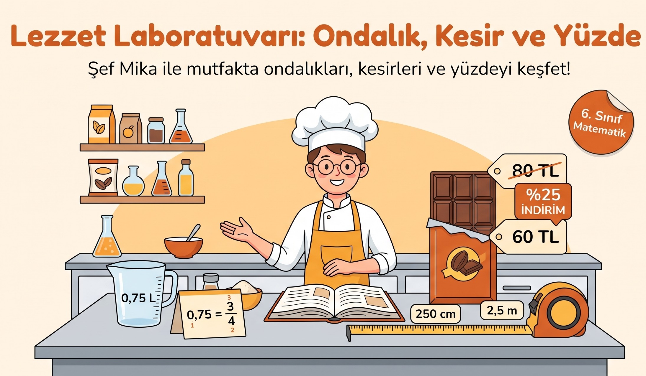Lezzet Laboratuvarı: Ondalık, Kesir ve Yüzde