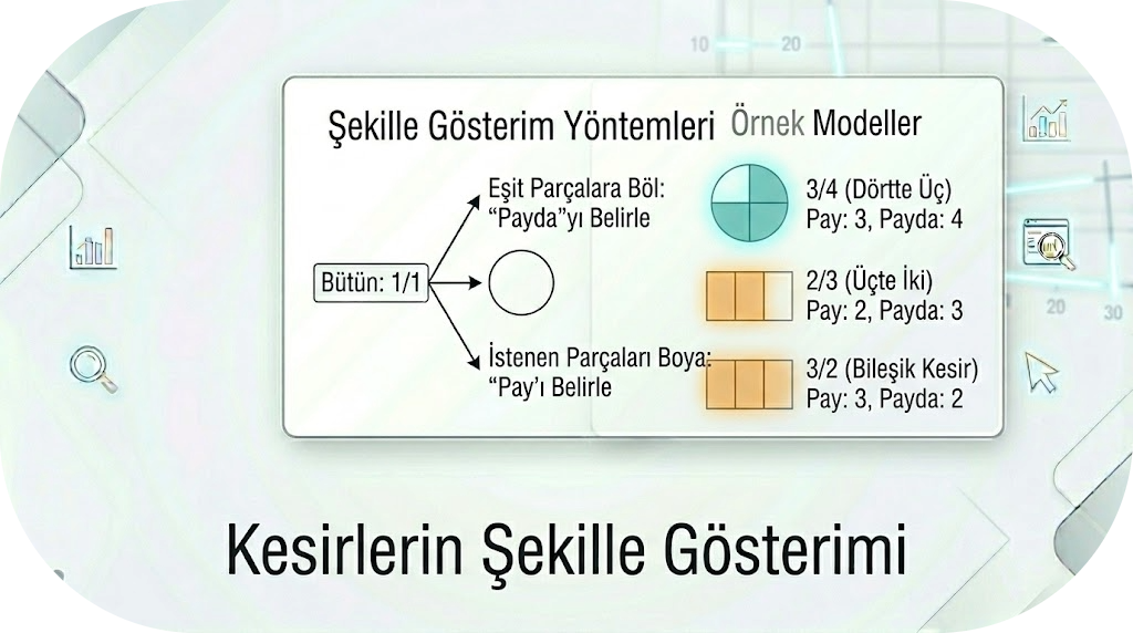 Kesirlerin Şekille Gösterimi | İNTERAKTİF ARAÇ