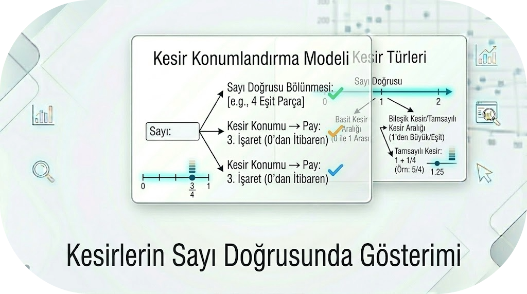 Kesirlerin Sayı Doğrusunda Gösterimi | İNTERAKTİF ARAÇ